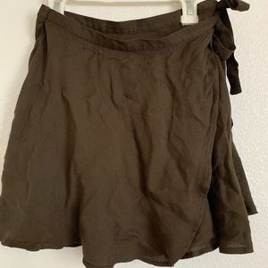Forever21 Army Green Tie Skirt